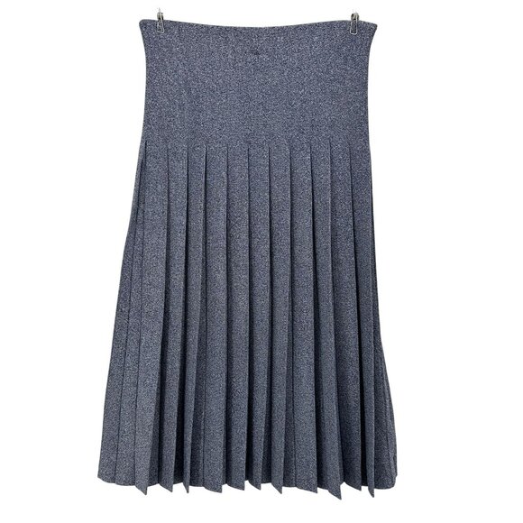 Apparalel Womens Medium Skirt Infinity Heather Blue Pleated Knee Length - Picture 1 of 5